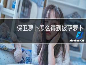 保卫萝卜怎么得到披萨萝卜