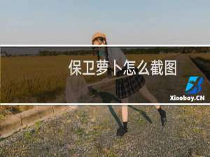 保卫萝卜怎么截图