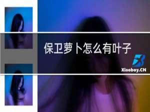 保卫萝卜怎么有叶子