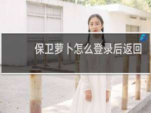 保卫萝卜怎么登录后返回