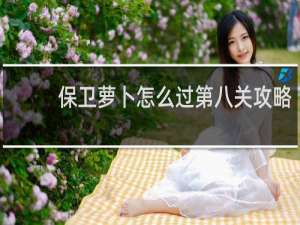 保卫萝卜怎么过第八关攻略