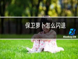 保卫萝卜怎么闪退