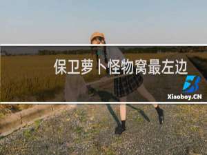 保卫萝卜怪物窝最左边