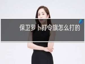 保卫萝卜打令旗怎么打的