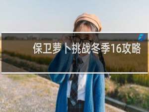 保卫萝卜挑战冬季16攻略