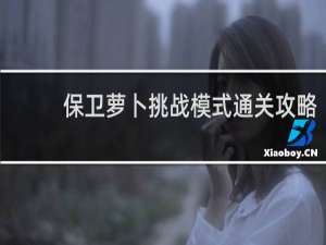保卫萝卜挑战模式通关攻略