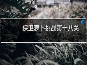 保卫萝卜挑战第十八关