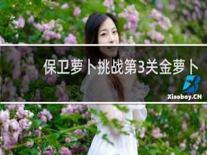 保卫萝卜挑战第3关金萝卜