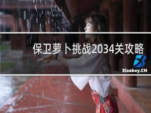 保卫萝卜挑战 34关攻略