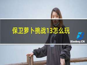 保卫萝卜挑战13怎么玩