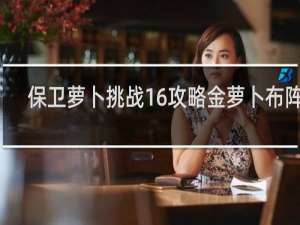 保卫萝卜挑战16攻略金萝卜布阵图