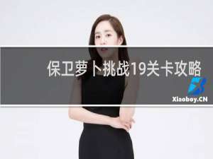 保卫萝卜挑战19关卡攻略