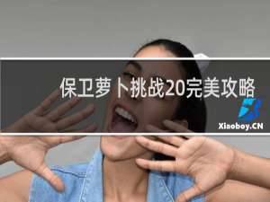 保卫萝卜挑战20完美攻略