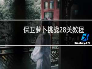 保卫萝卜挑战28关教程