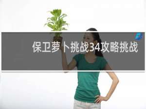 保卫萝卜挑战34攻略挑战