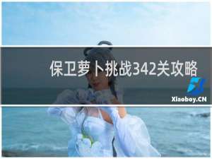 保卫萝卜挑战342关攻略