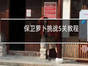 保卫萝卜挑战5关教程