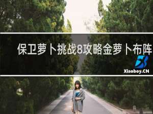 保卫萝卜挑战8攻略金萝卜布阵图