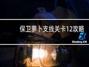 保卫萝卜支线关卡12攻略