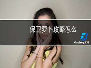 保卫萝卜攻略怎么