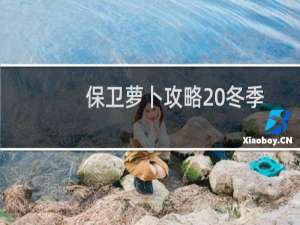 保卫萝卜攻略 冬季