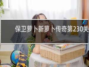 保卫萝卜新萝卜传奇第230关