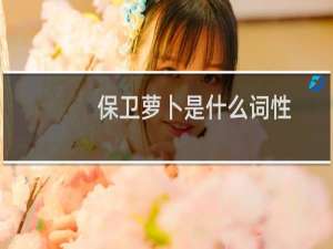 保卫萝卜是什么词性