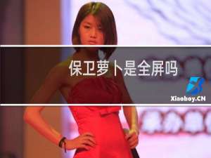 保卫萝卜是全屏吗