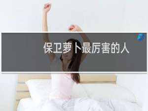 保卫萝卜最厉害的人