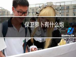 保卫萝卜有什么炮