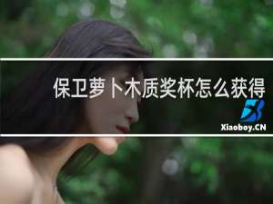 保卫萝卜木质奖杯怎么获得