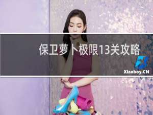 保卫萝卜极限13关攻略