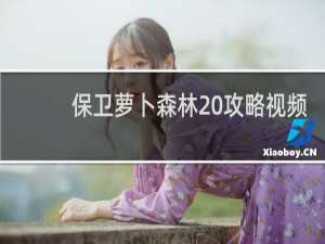 保卫萝卜森林20攻略视频