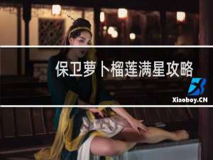 保卫萝卜榴莲满星攻略