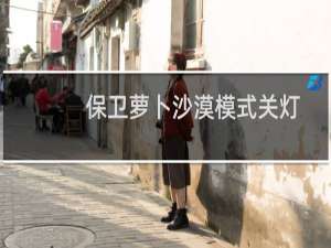 保卫萝卜沙漠模式关灯