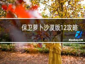 保卫萝卜沙漠版12攻略