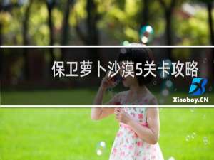 保卫萝卜沙漠5关卡攻略