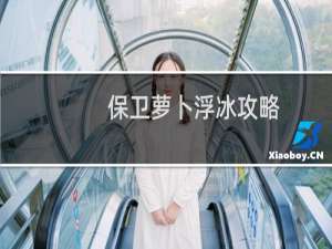 保卫萝卜浮冰攻略