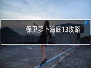 保卫萝卜海底13攻略