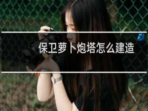 保卫萝卜炮塔怎么建造
