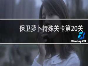 保卫萝卜特殊关卡第20关