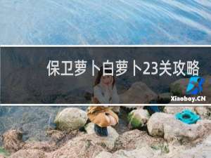 保卫萝卜白萝卜23关攻略