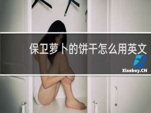 保卫萝卜的饼干怎么用英文