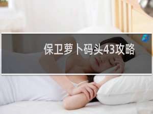 保卫萝卜码头43攻略