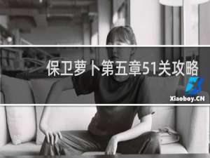 保卫萝卜第五章51关攻略