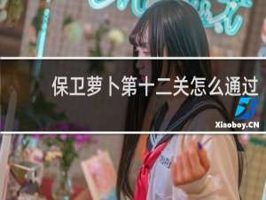 保卫萝卜第十二关怎么通过