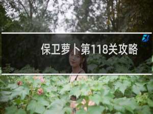 保卫萝卜第118关攻略