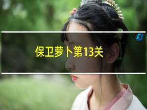 保卫萝卜第13关