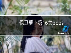 保卫萝卜第16关boos