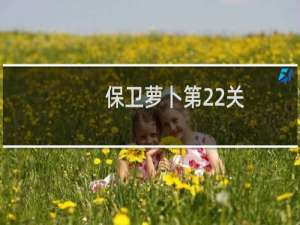 保卫萝卜第22关